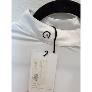 NWT EGO7 Women’s Rita Shirt Mesh Long Sleeve Equestrian Show Shirt White Size EU